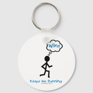 Wijn - ik loop door sleutelhanger
