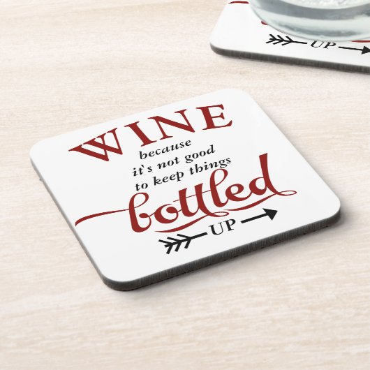 Wijn in de mond bier onderzetter (Linkerzijde)