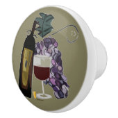 Wijn in druiven keramische knop (Rechts)