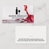 Wijn in glas visitekaartje (Voorkant / Achterkant)