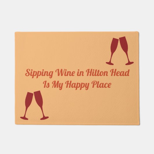Wijn in Hilton Head met bril Deurmat (Voorkant)