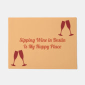 Wijn in ontwerp met bril deurmat (Voorkant)