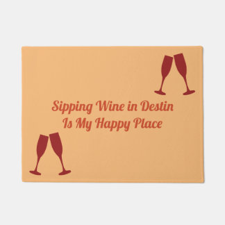 Wijn in ontwerp met bril deurmat