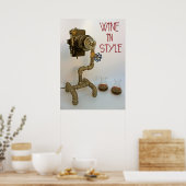 Wijn in stijl Poster! Poster (Keuken)