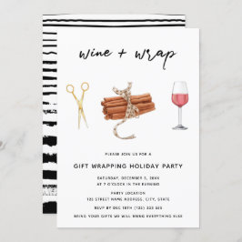 Wijn & Inpak Kerst Cadeauverpakking Feest Kaart