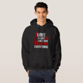 Wijn is als plakband hoodie (Voorkant volledig)