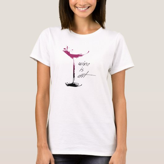 Wijn is Art Apparel T-shirt (Voorkant)