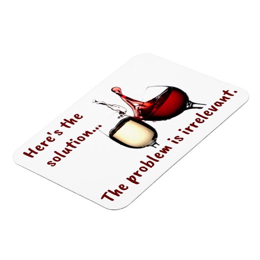 Wijn is de oplossingsmagneet magneet (Linkerzijde)