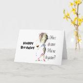 Wijn is de vraag grappig Wijn gezegde geschenken Kaart (Gele Bloem)