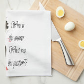 Wijn is de vraag of grappige cadeaus voor gezegde  theedoek (Quarter Fold)