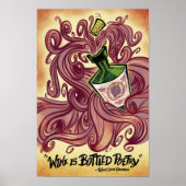 Wijn is gebotteld poëzie poster (Voorkant)