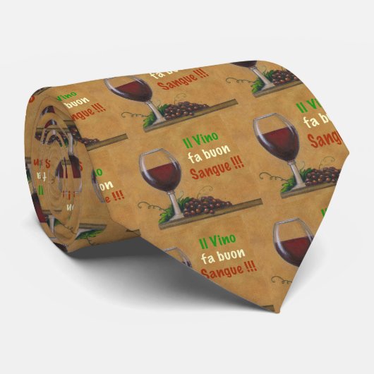 Wijn is goed voor je! stropdas (Opgerold)