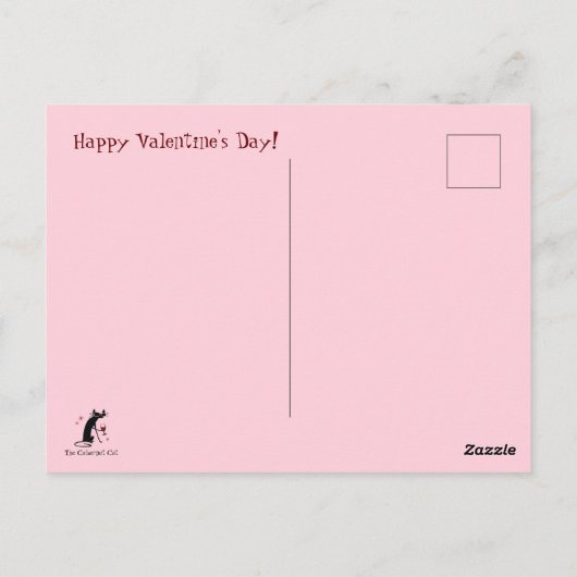 Wijn is goedkoper dan diner voor twee Valentijnen Briefkaart (Achterkant)