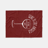 Wijn is het antwoord fleece deken (Voorkant (Horizontaal))