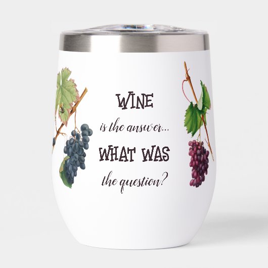 Wijn is het antwoord Grappig (Voorkant)