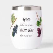 Wijn is het antwoord Grappig (Achterkant)