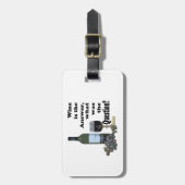 Wijn is het antwoord, wat was de vraag?  Giften Bagagelabel (Voorkant verticaal)