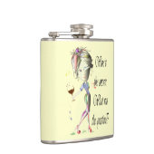 Wijn is het antwoord Wat was de vraag? Heupflesje Heupfles (Rechts)