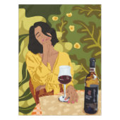 Wijn is het antwoord. Wat was de vraag? Tafelkleed (Voorkant)