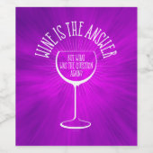 Wijn is het antwoord wijn etiket (Enkel label)