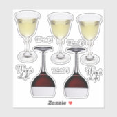 Wijn Is Levensblad van 10 plakboekstickers Sticker (Vel)