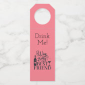 WIJN is mijn beste vriend Flessenhanger (Voorkant)