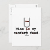 Wijn is mijn comfortvoedsel briefkaart (Voorkant / Achterkant)
