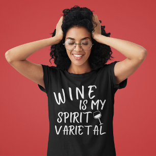 Wijn is mijn geestenras t-shirt