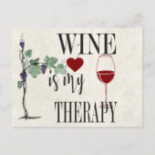 Wijn is mijn therapeutische Briefkaart (Voorkant)