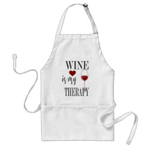 Wijn is mijn therapeutische Schort