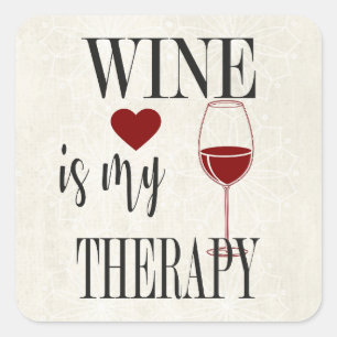 Wijn is mijn therapeutische Sticker