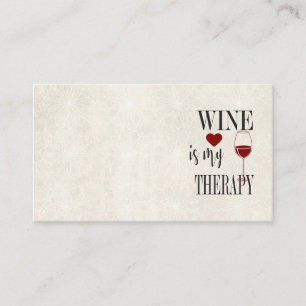 Wijn is mijn therapeutische Visitekaartje