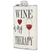 Wijn is mijn therapiefles heupfles (Links)