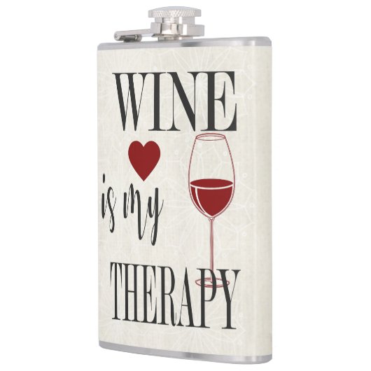 Wijn is mijn therapiefles heupfles (Links)
