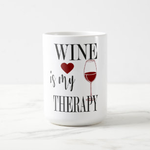 Wijn is mijn therapiekoffie-Mok Koffiemok