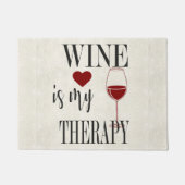 Wijn is mijn therapy Doormat Deurmat (Voorkant)
