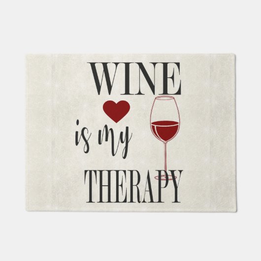 Wijn is mijn therapy Doormat Deurmat (Voorkant)