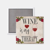 Wijn is mijn Therapy Magnet (Voorkant / Achterkant)