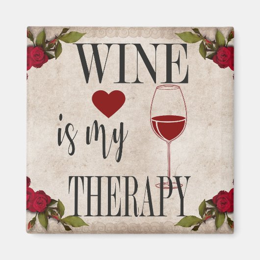 Wijn is mijn Therapy Magnet (Voorkant)