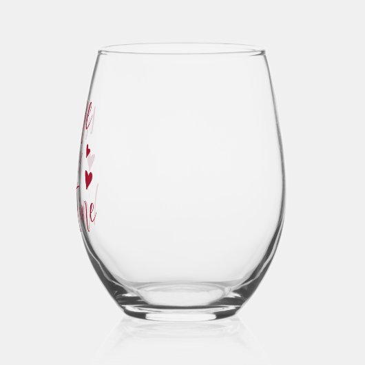 Wijn is mijn Valentijn Wijnglas Zonder Voet (Links)