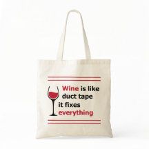 Wijn is net als tape, het maakt alles vast