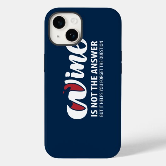 Wijn is niet het antwoord Case-Mate iPhone case (Achterkant)