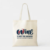 Wijn is niet het antwoord tote bag (Achterkant)