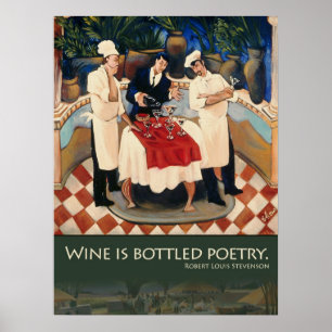 Wijn is Poster van gebotteld poëzie