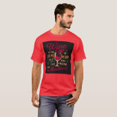 Wijn is van vijandelijke wijsheid en de vriend van t-shirt (Voorkant volledig)