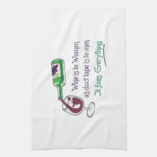 WIJN IS VOOR VROUWEN THEEDOEK (Verticaal)