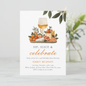 Wijn & kaas 40ste verjaardag kaart (Staand voorkant)