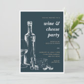 Wijn & kaas Elke gelegenheid Party uitnodiging (Staand voorkant)