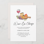 Wijn & kaas Housewarming / Elke gelegenheid Feest Kaart (Voorkant / Achterkant)