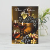 Wijn & Kaas Party 3 Kaart (Staand voorkant)